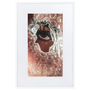 "Bubble Eyes" Matte Paper Framed Print With Mat